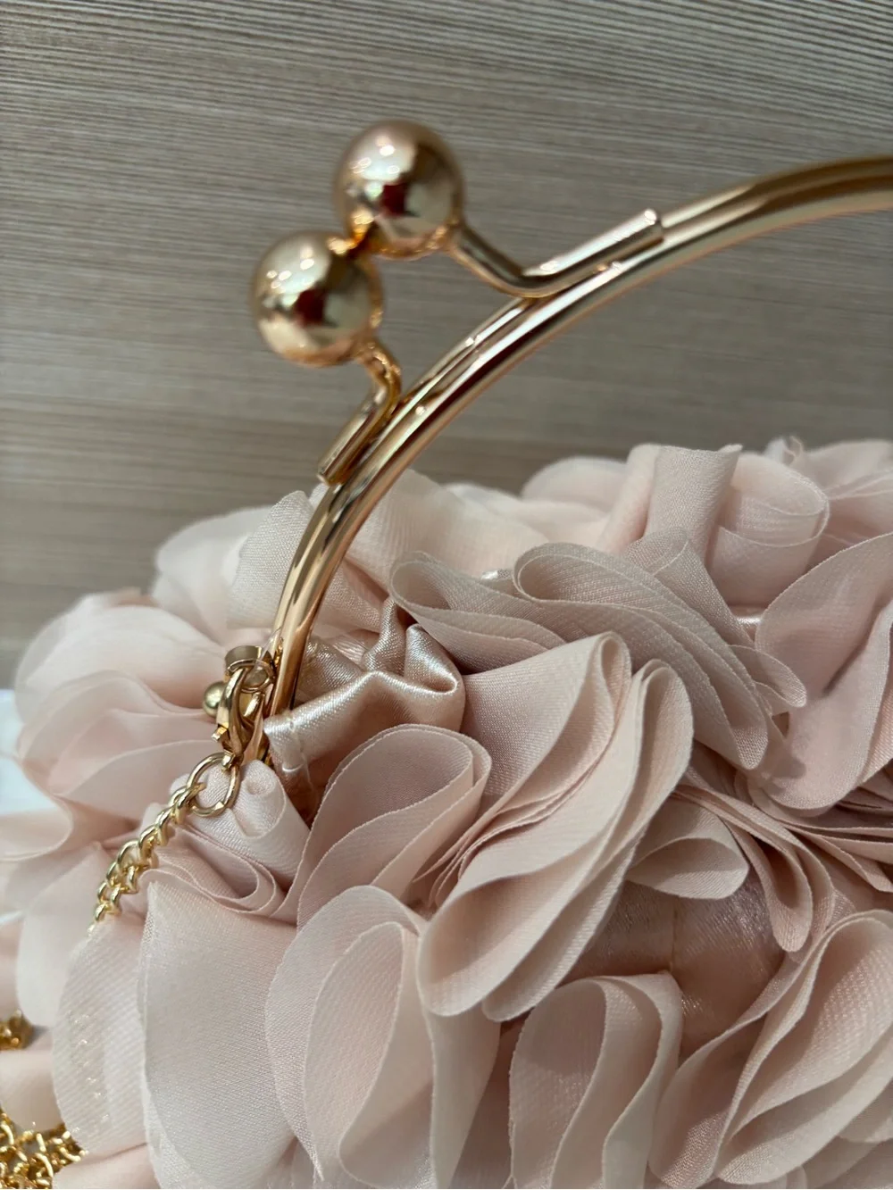 NWT Sincerely Jules Elegant Floral Rosette Evening Clutch